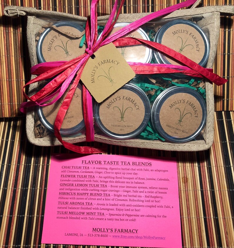 6 Tea Sample Tin Packets 1/4 Cup Tin Etsy