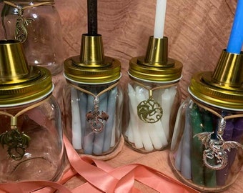 Dragon's Kiss Candle Jar / Spell candles / Fireplace candles /