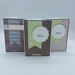 Grade 1 Braille Hello Card - Small Handmade Card