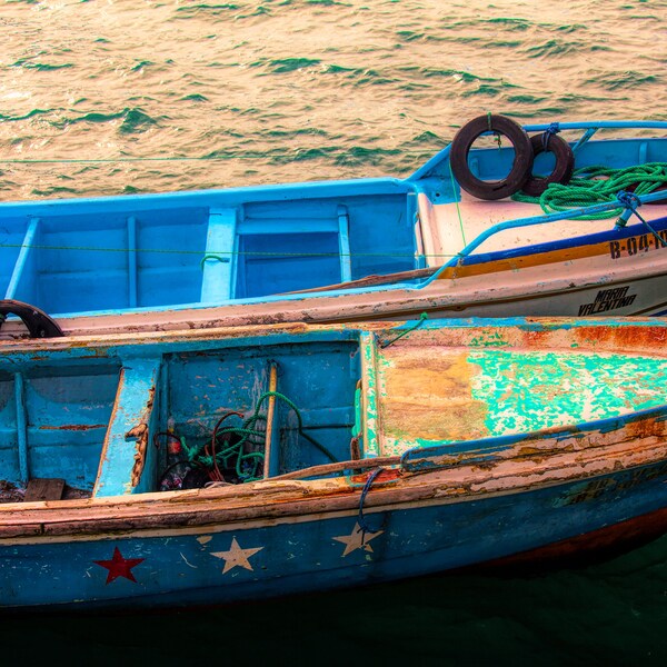 Boat, fishing boat, Ecuador, Puerto Lopez, color photograph, fishing village, abstract, photograph, pacific ocean, South America.