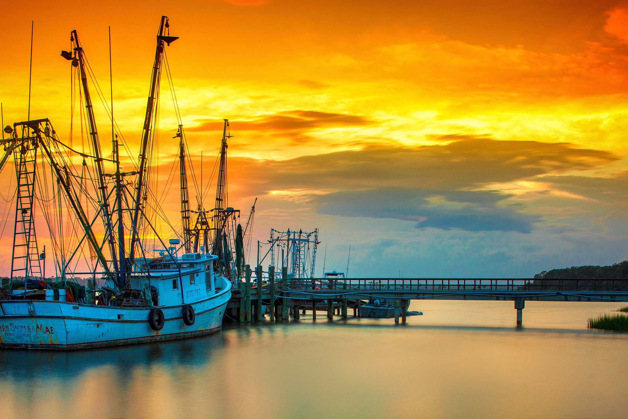 Boat Shrimp Boat Color Photograph Seascape Fishing Boat - Etsy Canada