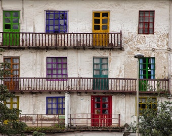 Cuenca Ecuador, doors, fine art photograph, color doors, architecture, streetscape, South America, original art, wall art, photograph.