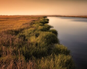 Low country, marsh, photograph, Savannah, Georgia, Tybee Island, landscape, seascape, color photograph, fine art photography, wall art.