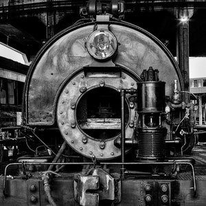 Train, black and white photograph, photograph, print, Savannah, Georgia, historic, old train, abstract, square, wall art, home decor.