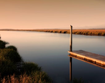 Photograph of the marsh in Savannah, Georgia near Tybee Island. Low country art, sunrise, photography, print, fine art, original art.