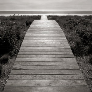 Beach, boardwalk, photograph, low country art, Hilton Head, South Carolina, seascape, landscape, square, wall art, fine art print.