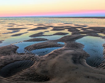 Fotografia di Tybee Island a Savannah. Arte di bassa campagna, paesaggio marino, arte murale, oceano, spiaggia, belle arti, arte astratta, originale, colore.