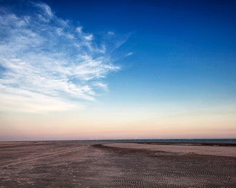 Savannah, Tybee Island, paesaggio marino, fotografia della spiaggia, paesaggio, arte di campagna bassa, arte murale, oceano, arte originale, arredamento d'interni.