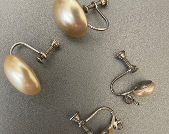 Vintage Faux Pearl Earrings