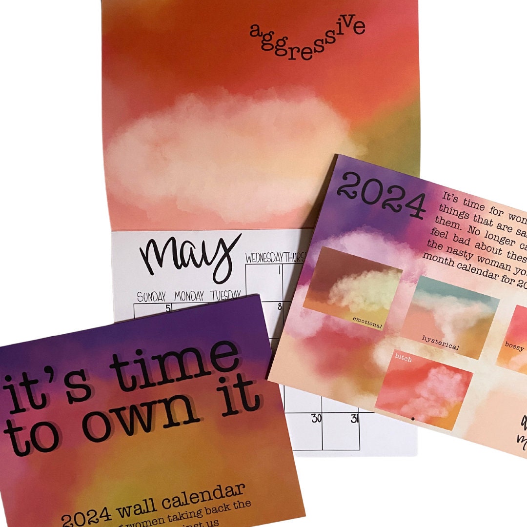 It's Time to Own It, 2024 12 Month Wall Calendar, Inappropriate