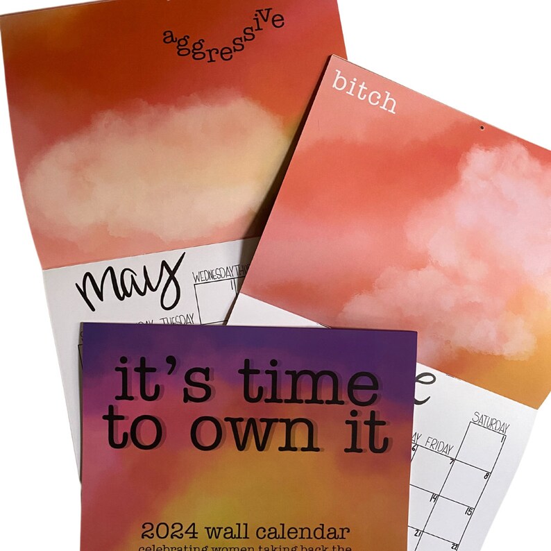 It's Time to Own It, 2024 12 Month Wall Calendar, Inappropriate