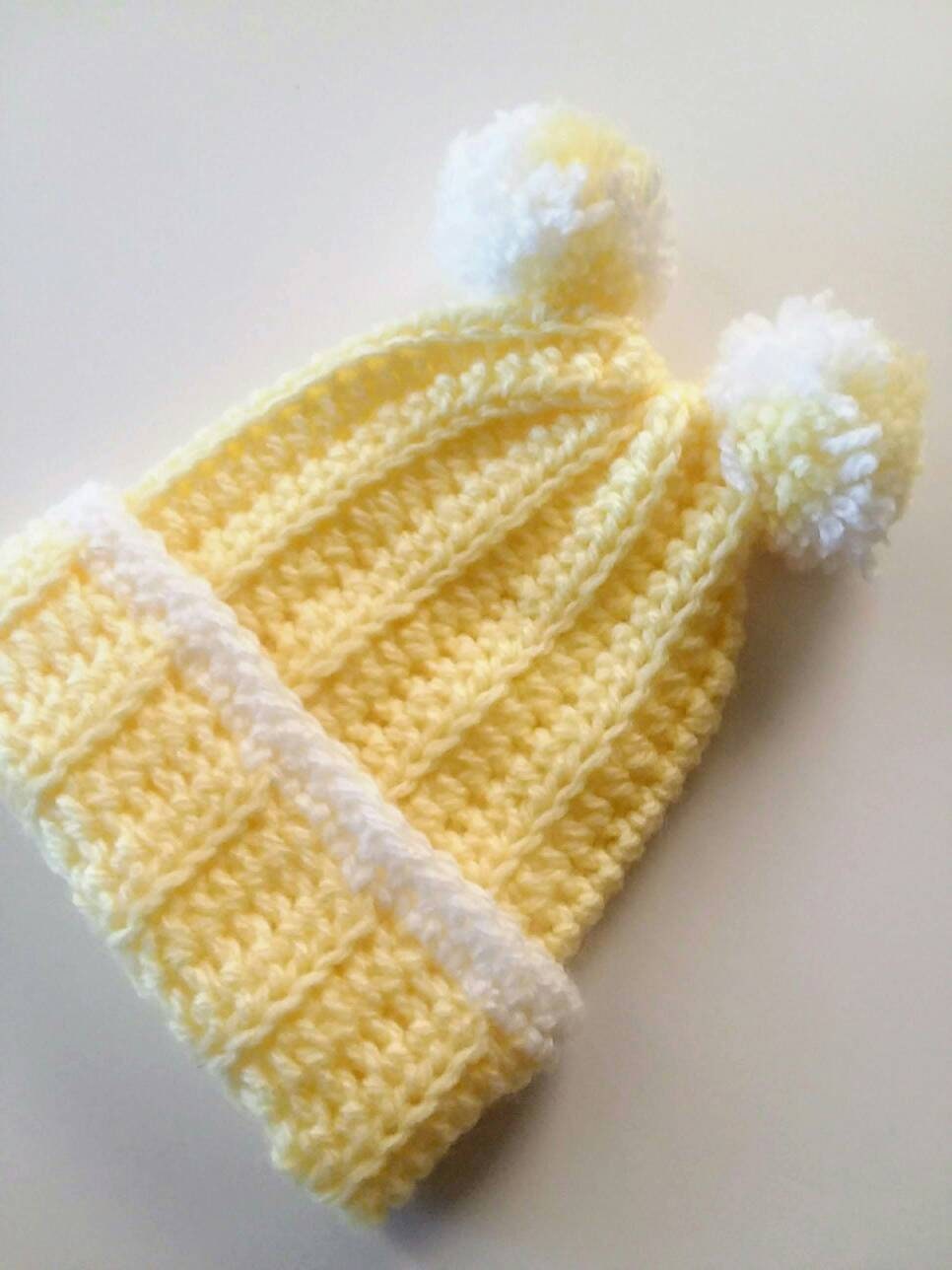Crochet Double Pom Beanies