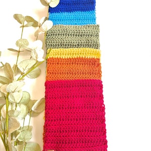 Écharpe arc-en-ciel, écharpe extra longue, écharpe tricotée à la main pour femme image 5