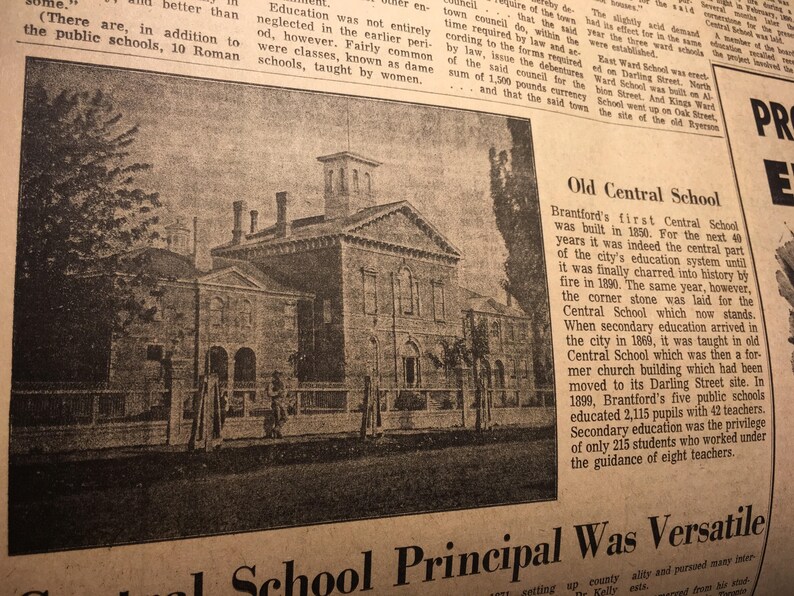 Vintage The Brantford Expositor Newspaper 1967 Centennial Etsy