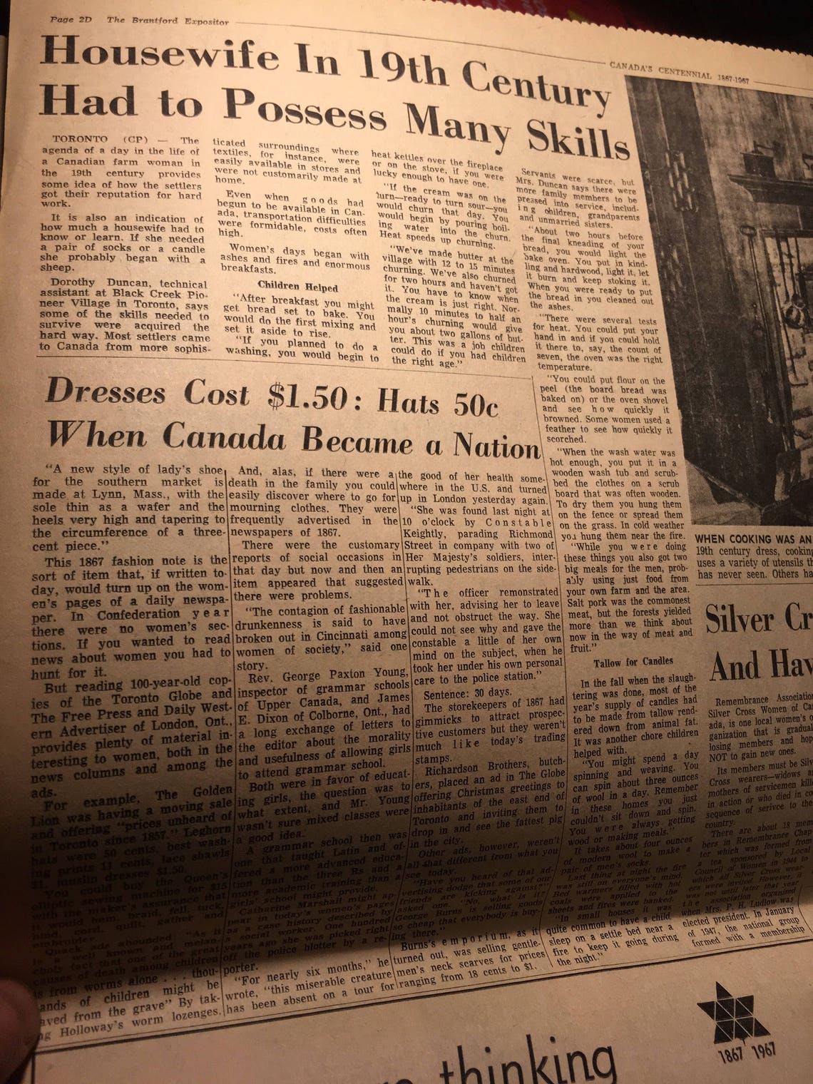 Vintage The Brantford Expositor Newspaper 1967 Centennial Etsy