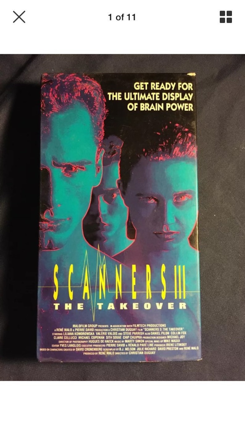 Vintage Scanners 3 The Takeover VHS Movie 1991 1st release Sci Etsy