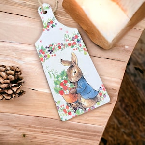 Peter Rabbit handmade decoupaged wooden decorative  chopping board
