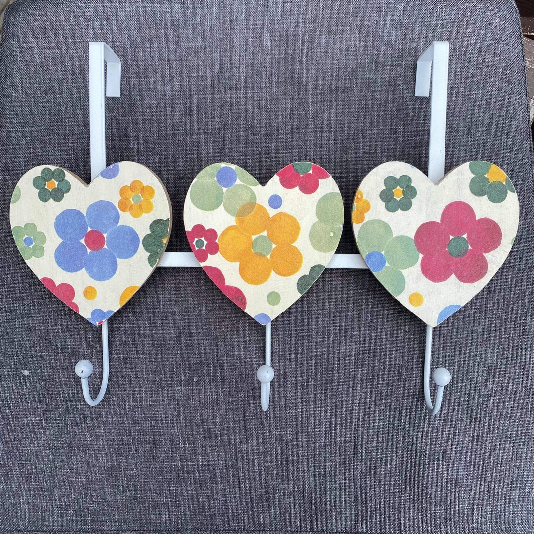 Over Door Hangers Coat Hook Polka Dot Floral Scattered Rose Dandelion