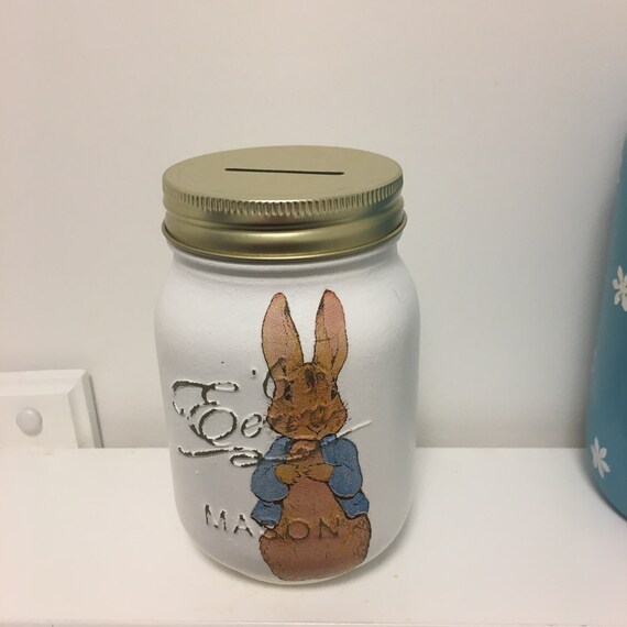 Disney Mickey Mouse Mason Jar Decoupaged Handmade gift Storage//Money Jar