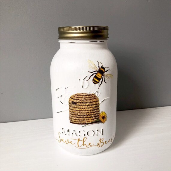 Disney Mickey Mouse Mason Jar Decoupaged Handmade gift Storage//Money Jar