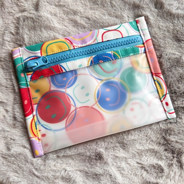 Handmade PVC waterproof double zipper pouch