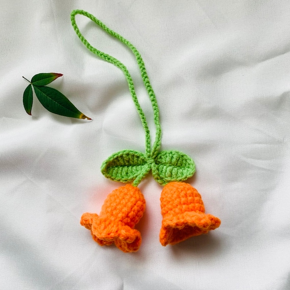 Orange Flower Car Accessories, Crochet Flower Car Interior