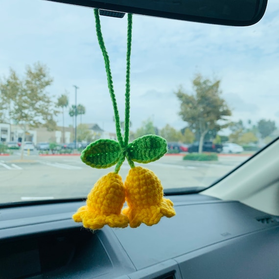 Hanging clown fish for rear view mirror Crochet car accessories