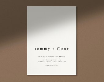 Simple Wedding Invitation Etsy