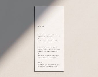 Simple Breakfast Menu Template