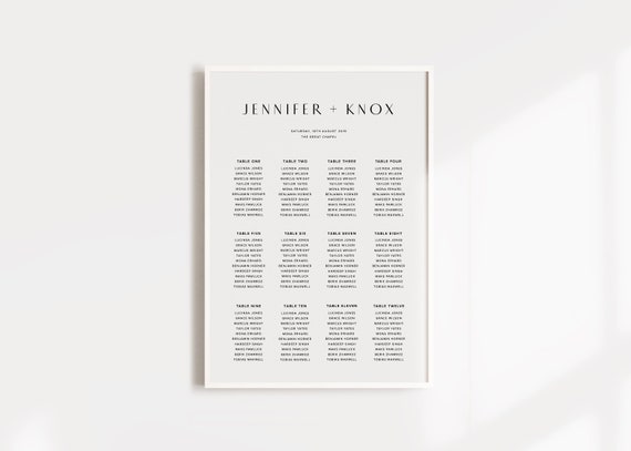seating chart template printable seating plan wedding table plan simple seating chart minimal seating chart wedding table plan blank seating chart template