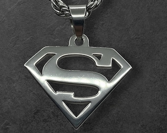 Handgesneden 1964 zilveren superembleem voor een halve dollar, hanger met ketting