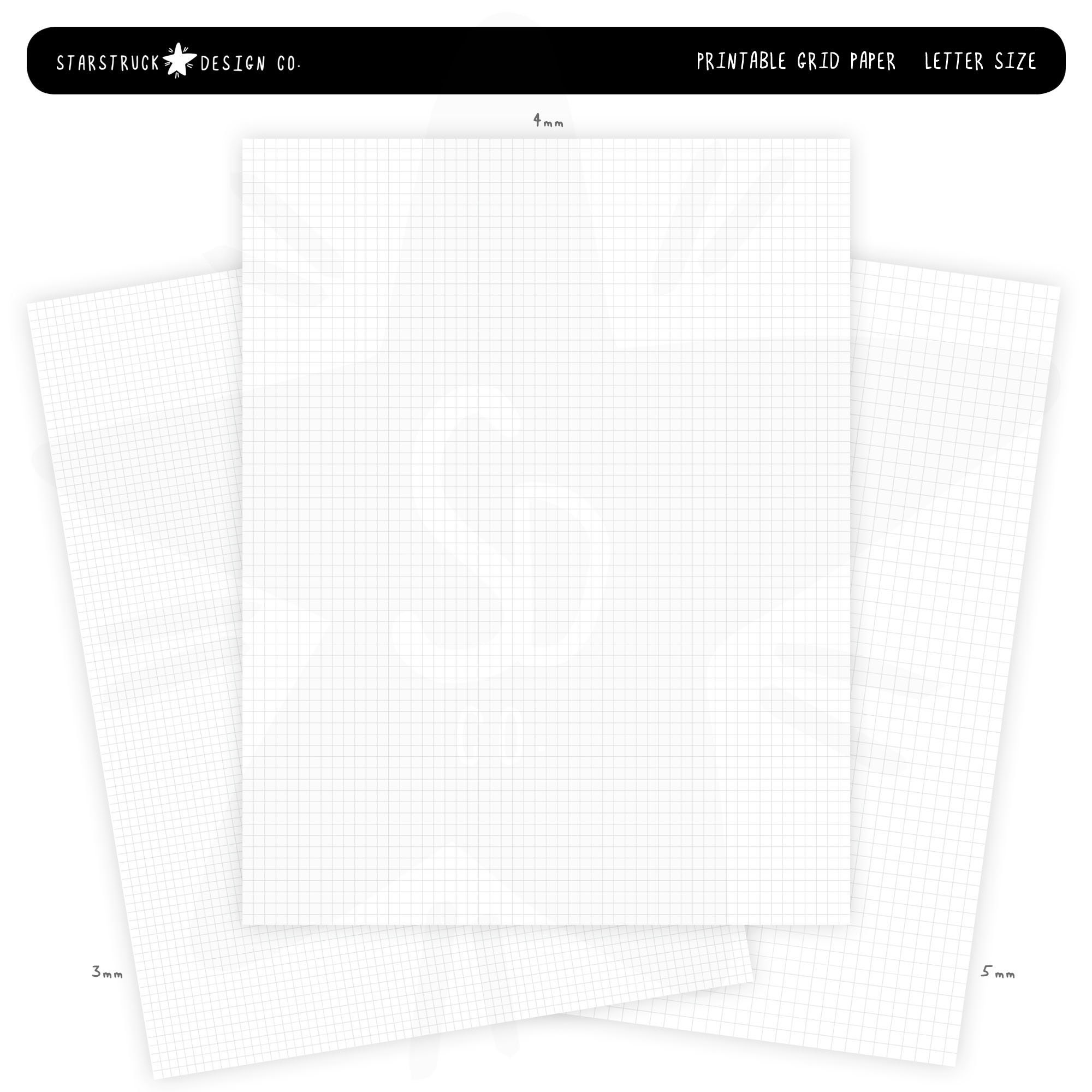 printable grid paper printable graph paper printable etsy