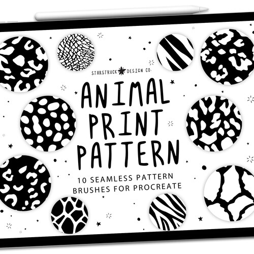 Procreate Pattern Brushes Procreate Animal Print Pattern Etsy