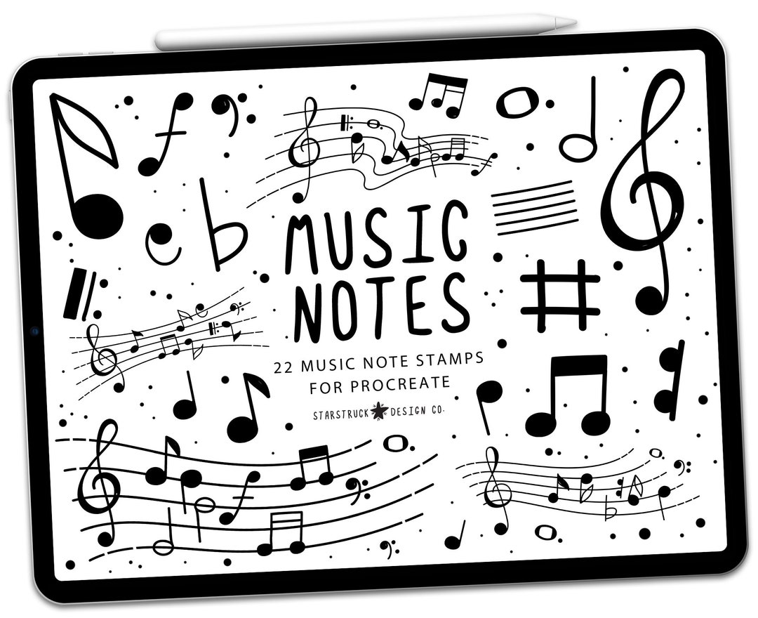 Procreate Music Note Stamps Music Note Stamps Procreate Etsy