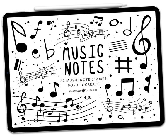 Procreate Music Note Stamps Music Note Stamps Procreate | Etsy