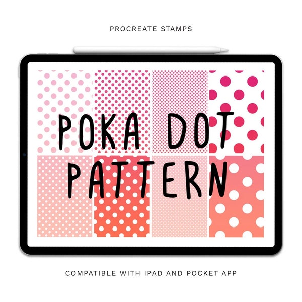 Procreate Polka Dot Muster Pinsel, Procreate Polka Dot Pinsel, Procreate Pinsel, Procreate Stempel, Sofortiger Download