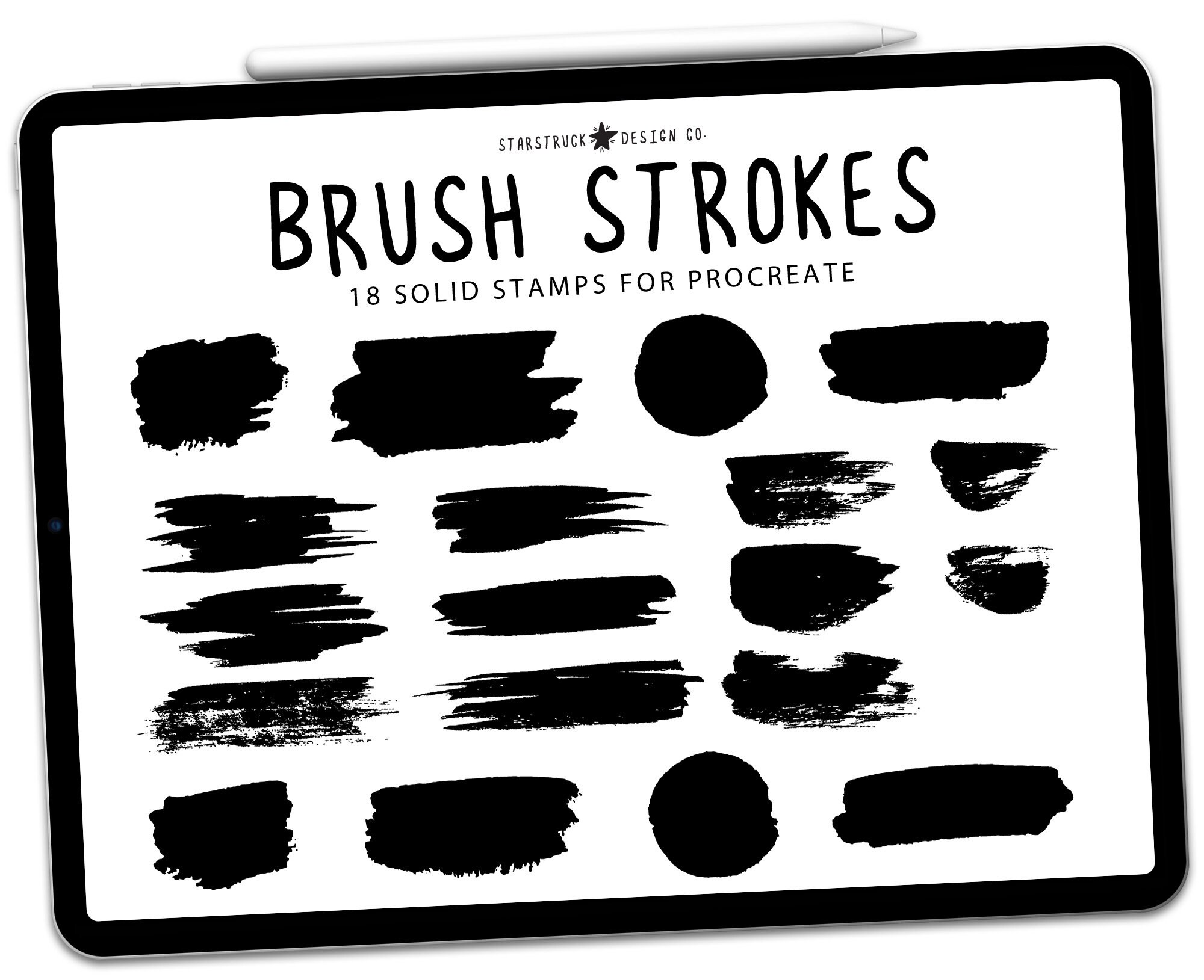 Procreate Brush Stroke Stamps Brush Stroke Stamps Procreate Etsy