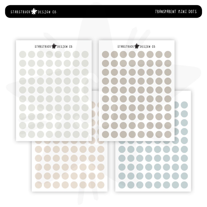 Printable Mini Dots Mini Dot Stickers Functional Dot Etsy