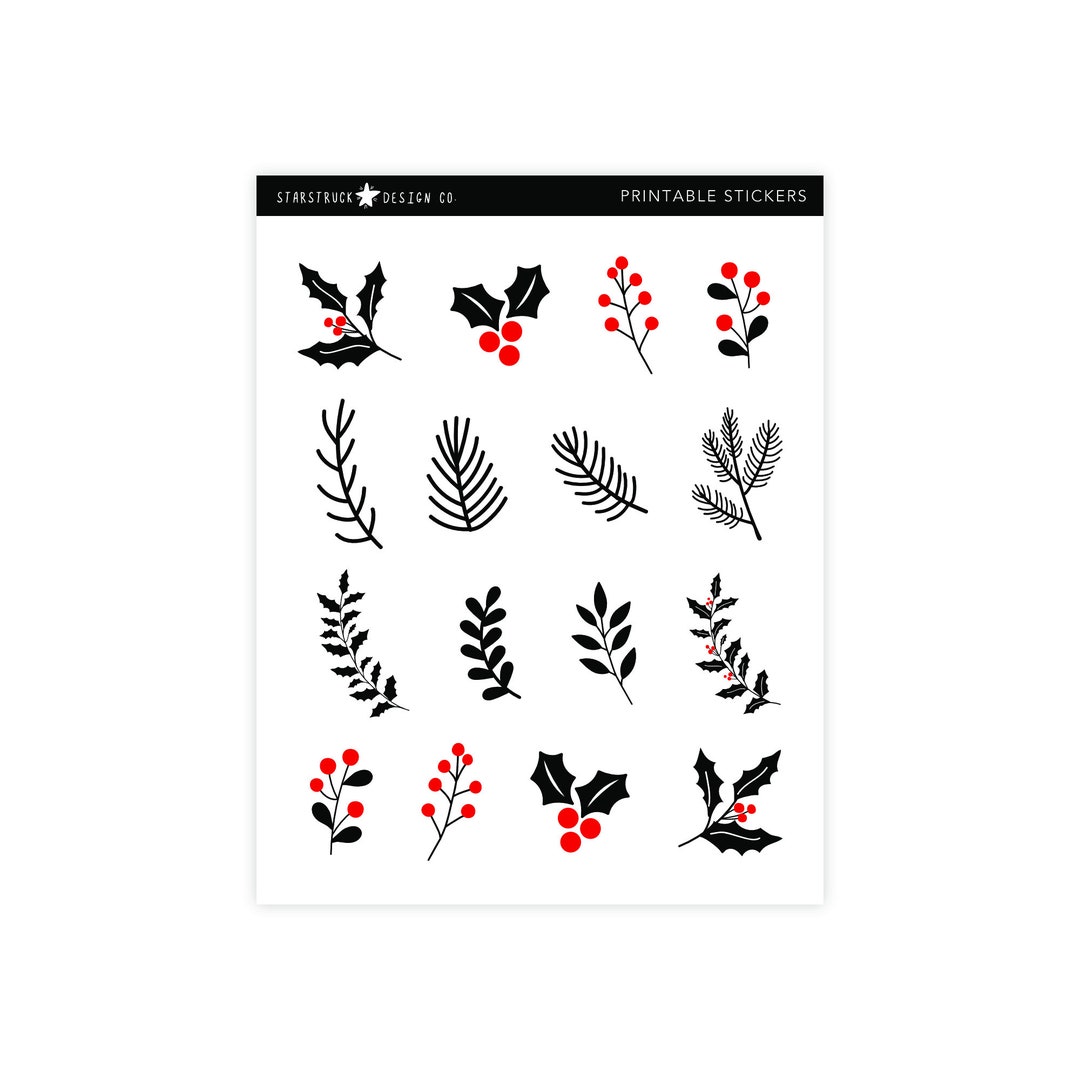 Printable Christmas Stickers Printable Planner Sticker Printable printable-christmas-stickers-printable-planner-sticker-printable