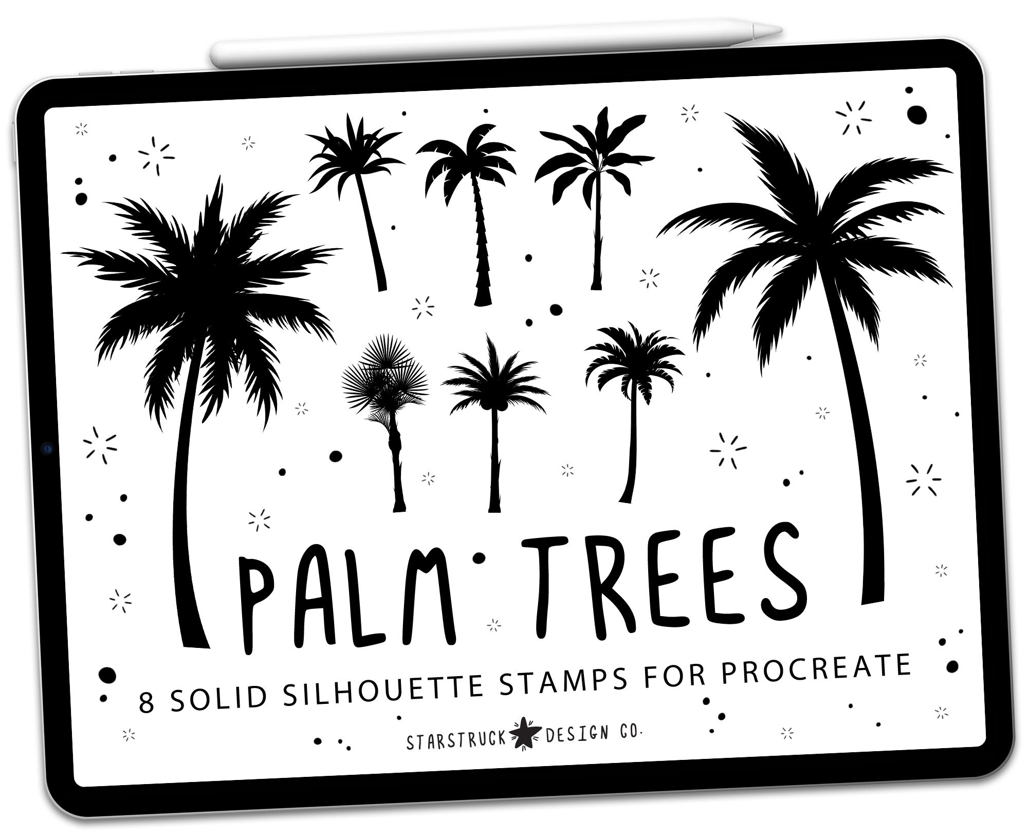Procreate Palm Tree Stamps Palm Tree Silhouette Stamps - Etsy Norway