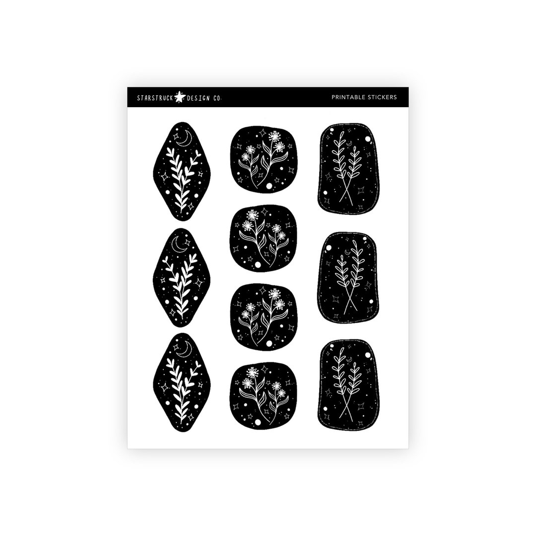 Botanical Printable Stickers