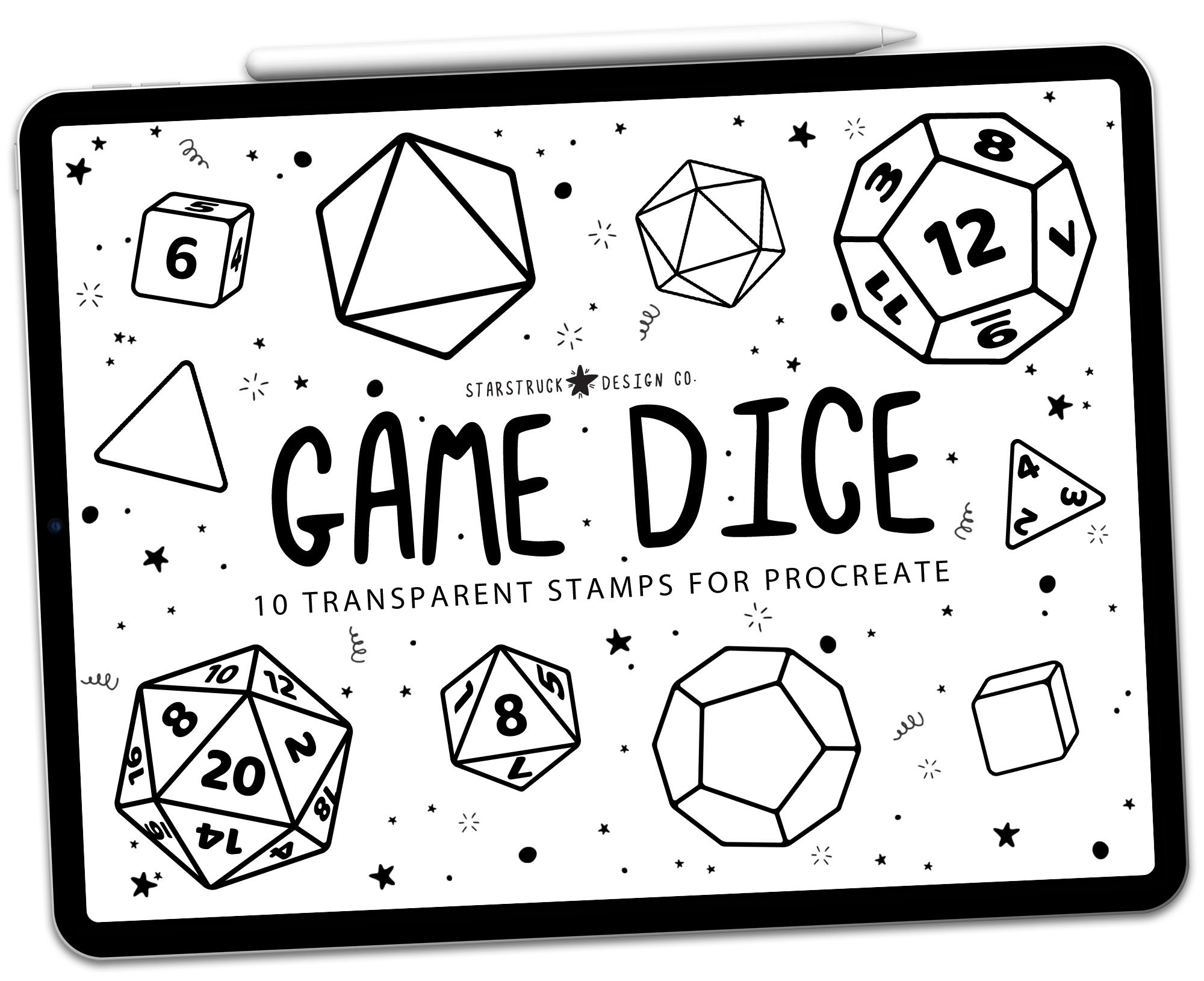 Procreate Dice Stamps Dice Stamps Procreate Stamp Game - Etsy