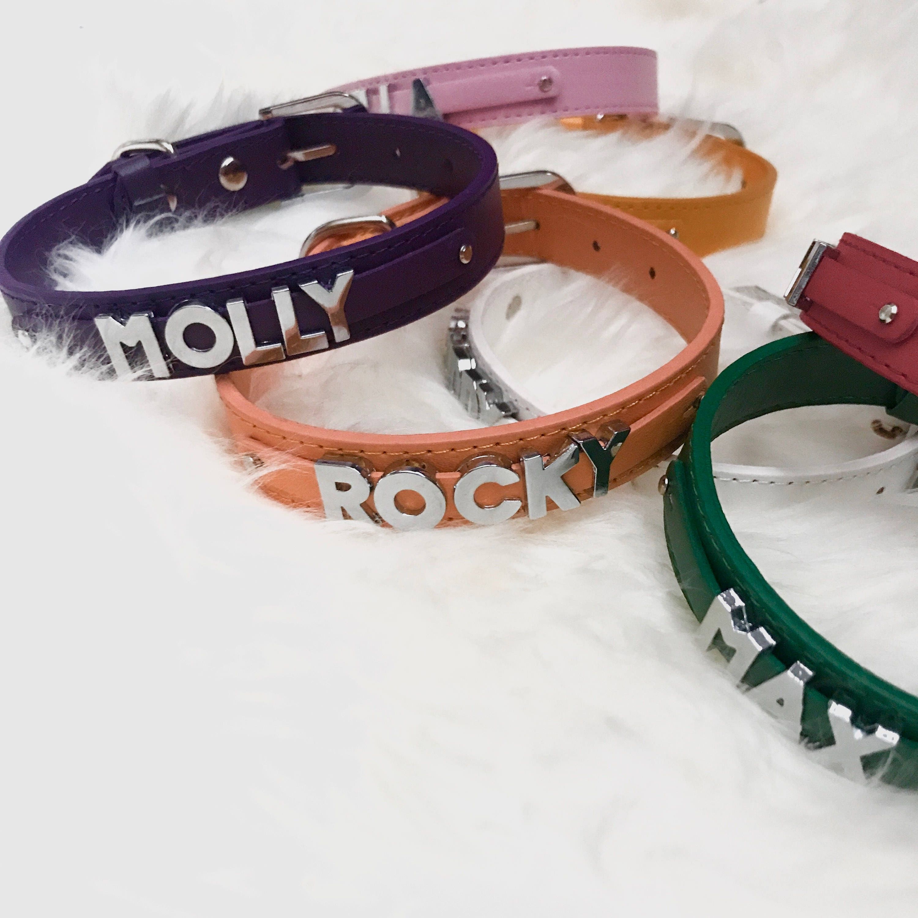 Dog collar store letter charms