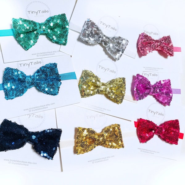 Sparkly Sequin Bow Tie for Cats and Dogs
