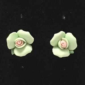 Delicate Ceramic Flower Earrings (sold individually)