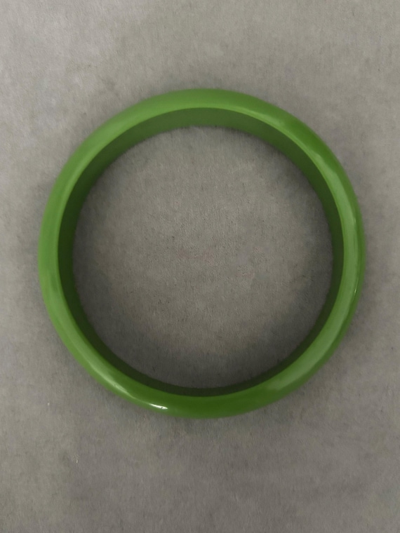 1980s Leaf Green Three (3) Bangle Stack | 80s Vin… - image 7