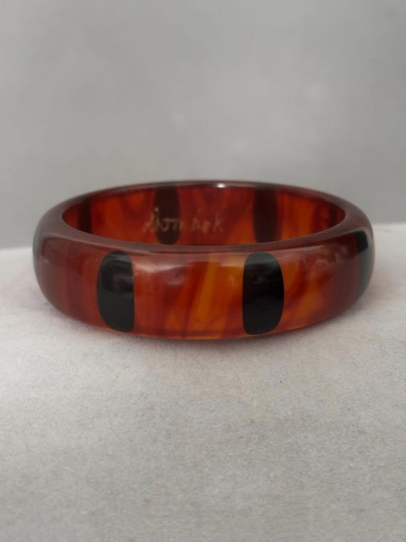 Artisan Root Beer Translucent Bakelite Bangle wit… - image 5