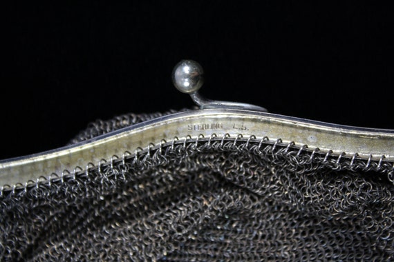 1920s Sterling Silver Metal Mesh Evening Bag | 19… - image 7