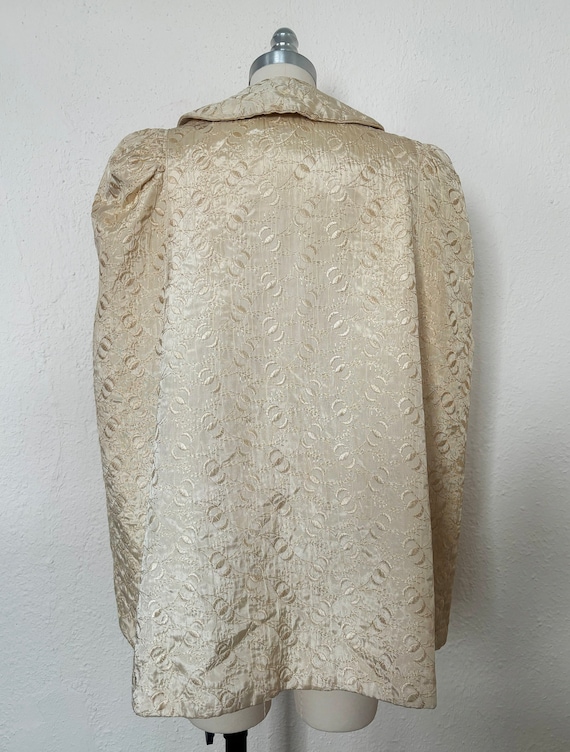 1940s Cream Embroidered Cape, Extra Small to Medi… - image 7