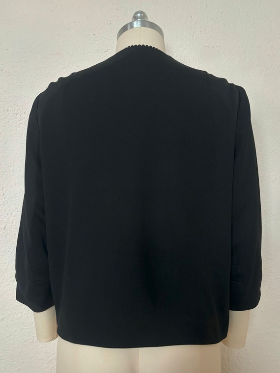 1960s Black Suit Jacket, by Gus Mayer, Small to M… - image 6